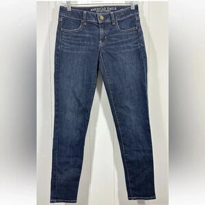 American Eagle Jegging Super Stretch Denim Blue Jeans Size 2